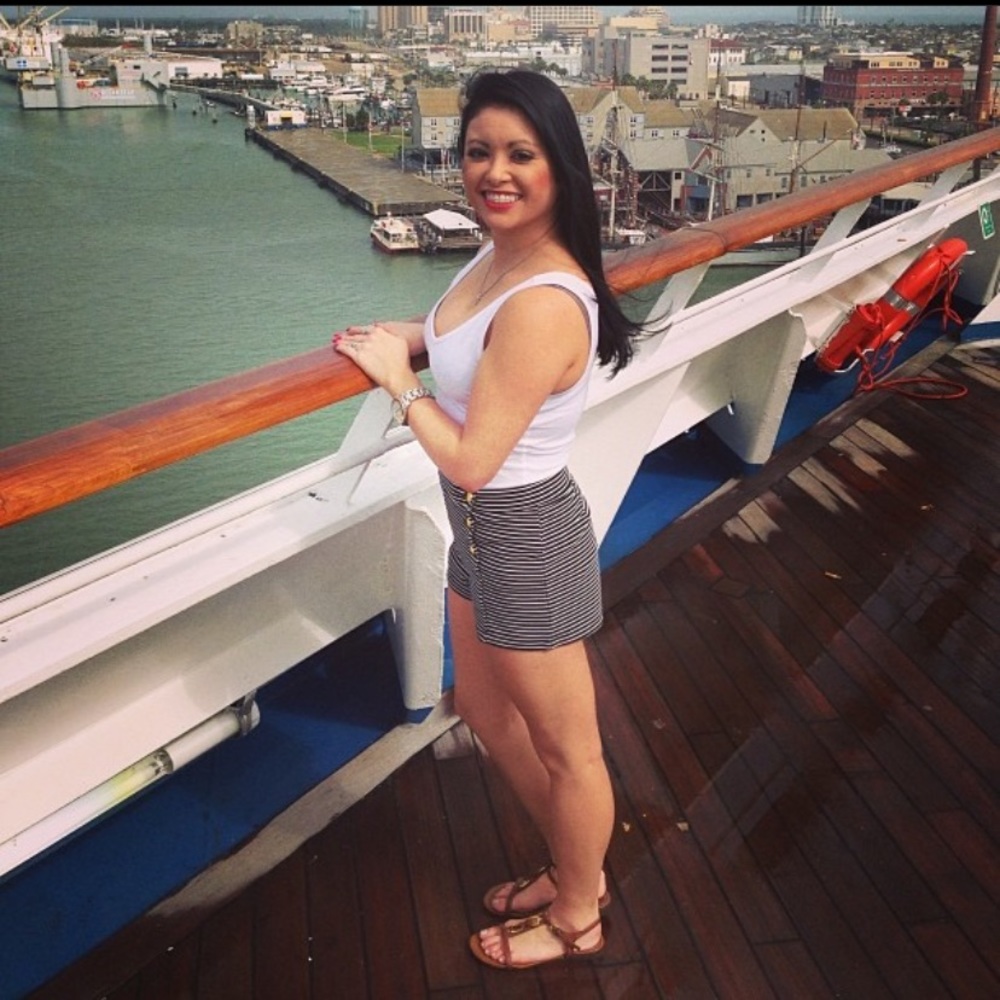 High-waist sailor shorts